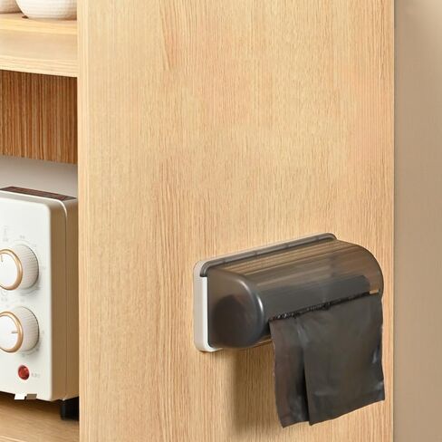 1 PC Garbage Bag Storage Dispenser Wall-Mounted Trash Bag Roll Holder for Kitchen Bathroom Plastic Bags Rack 18 * 8 * 7.2cm in Saudi Arabia