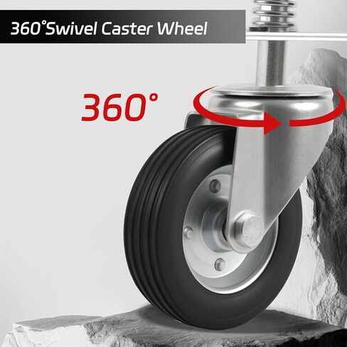 عجلة بوابة ترقية، سعة تحميل 1700 رطل، عجلة بوابة شديدة التحمل مقاس 6 بوصات، دوران 360 درجة، محملة بنابض، سميكة، مقاومة للتآكل والصدأ، للبوابات الخشبية وبوابات الأنابيب المعدنية in Kuwait