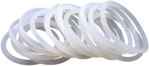 XLJP 10 قطع VMQ O-Ring Gasket CS 3 مم OD 10 ~ 150 مم سيليكون من الدرجة O حلقات سيليكون حلقة درجة حرارة عالية بيضاء (اللون: 10 قطع، الحجم: OD 46 مم ID 40 مم) in Kuwait