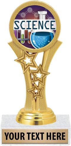 Crown Awards Science Trophies, 5 1/2" Starbeam Science Fair Trophies for Kids with Free Custom Engraving Prime in Kuwait
