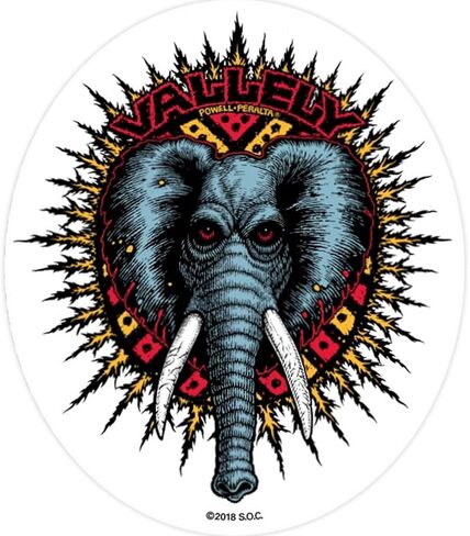 Powell Peralta Skateboard Sticker Mike V Elephant 4.5" x 5.25" in Saudi Arabia