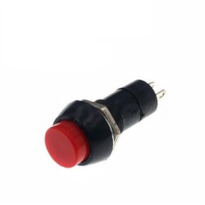 2 قطعة PBS-11A PBS-11B 12 مللي متر مفتاح ضغط بلاستيكي ذاتي القفل مفاتيح الإغلاق 3A 250 فولت تيار متردد 2PIN (أحمر، إعادة ضبط ذاتي بدون قفل) in Kuwait