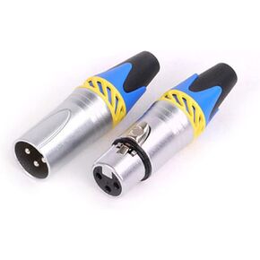 X L R موصل 3pin XLR ميكروفون M I C ذكر التوصيل أنثى جاك محول 6 الألوان المتاحة محطات الكابلات لحام 10 قطع (5xD1037-أخضر) in Kuwait