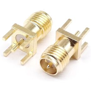 RP-SMA أنثى جاك ذكر محول القابس اللحيم حافة P C B مستقيم الزاوية اليمنى جبل RF النحاس موصل التوصيل المقبس 4 مللي متر تباعد 1 قطعة in Kuwait