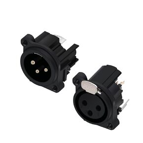 3 دبوس X L R لوحة جبل أنثى جاك ذكر التوصيل هيكل مستقيم مطلية بالذهب 3 أقطاب X L R مقبس ميكروفون M I C محطة 10 قطعة (C1006x10) in Kuwait