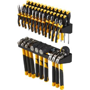 Wall Mount Hand Tool Organizer, Screwdriver Organizer, Pliers Holder, Hammer Rack, 2 Pcs Set Heavy Duty Utility Storage Rack for Garage, Workshop (Black) in Saudi Arabia