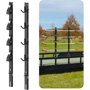 ELITEWILL 4 Place Weed Eater Rack for Open Trailer, Heavy Duty Trimmer Racks Rust-Proof Weedeater Racks with 4 Locks for Landscape Trailer in Kuwait
