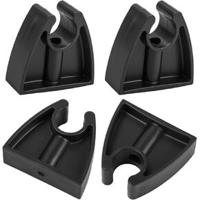 7571L7 مقاطع تخزين ضوء القطب، مقاطع ضوء عمود القارب مناسبة لقطر 3/4 بوصة حامل قضيب عمود الأضواء - مشبك حامل تخزين القطب الأسود متعدد الاستخدامات مثالي للقوارب واليخوت والمركبات الترفيهية والاستخدام البحري، 4 قطع in Kuwait