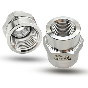 3/8 Inch NPT Female x 3/8 Inch NPT Female Pipe Fitting Coupler Connector, 304 Stainless Steel Hex Head Coupling Adapter for Air Water Gas Oil (3/8" female x 3/8" female) in Saudi Arabia