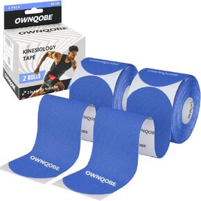 Kinesiology Tape Precut (2 Rolls, 40 Strips) –Waterproof, Latex-Free Hypoallergenic Athletic Tape for Muscle & Joint Support –Breathable Elastic Sports Tape for Recovery & Shoulder Pain Beige in Saudi Arabia