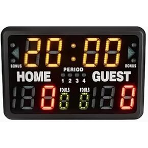 Electronic Basketball Scoreboard - Tabletop Score Keeper with Rear Display, 24s Timer, Buzzer Alarm for Competitions and Pingpong Games in Kuwait