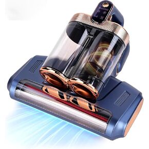 Cordless Mattress Vacuum Cleaner, 16Kpa Handheld Bed Vacuum with 253.7nm UV-C Light, Ultrasonic, Widened Suction, Low Noise, HEPA Filtration for Mattress Sofa Couch Pet Hair, Purple in Kuwait