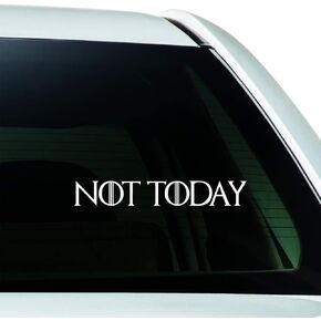 ملصق من الفينيل مقطوع بالقالب من آريا ستارك ليس اليوم للعروش لجدران الكمبيوتر المحمول التي تعمل بنظام Windows والسيارات والشاحنات وسيارات الدفع الرباعي، مقاس 7.5 × 1 بوصة in Kuwait