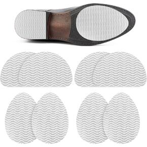 4 Pairs Anti-Slip Grip Inserts for Pumps, Clear Non Slip Shoe Pads for Heels, Stilettos & Dress Shoes, Sole Protectors Adhesive Invisible Traction Stickers for Pointed Toe Soles in Saudi Arabia