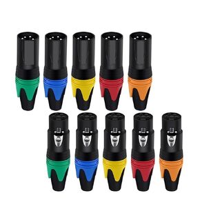 4 دبوس X L R ذكر/أنثى M I C سلك كابل موصل 4 القطب XLR التوصيل ميكروفون مقبس متفرع 56 قطعة (56xM 4P أحمر) in Kuwait