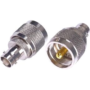 B N C أنثى جاك إلى U H F PL259 ذكر التوصيل RF محول النيكل مطلي النحاس موصل محوري لهوائي الراديو 1 قطعة in Kuwait