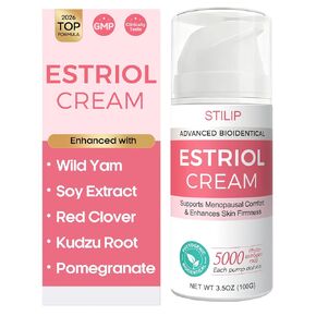 STILIP Estrogen Cream for Women–Estriol Cream for Women Menopause Support, Hydrating Phytoestrogen Moisturizer with Pueraria Mirifica & Soy Isoflavones, Firms Skin and Hormone Balance, 3.5 oz in Kuwait