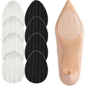 بطانات أحذية مضادة للانزلاق للكعب، مقابض مضادة للانزلاق لأسفل الأحذية، بطانات الكعب ذاتية اللصق للأحذية ذات الكعب العالي، مقابض أحذية للكعب، واقي نعل للنساء (شفاف وأسود) in Kuwait