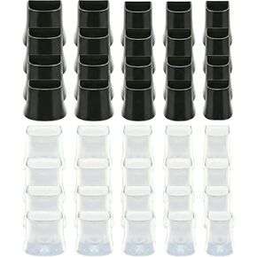 40 Pcs Heel Covers for high Heel Shoes, High Heel Protectors for Heel Shoes, 5 Sizes (XXS, XS, S, M, L) Stiletto Heel Stoppers for Grass, Gravel, Uneven Surfaces, 20 PCS Black and 20PCS Transparent in Kuwait