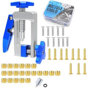 2 في 1 قاطع خط خرطوم الفرامل الهيدروليكي للدراجة وأداة إدراج خط الفرامل الهيدروليكي للدراجة مع 20 قطعة BH59 + BH90 طقم زيتون نحاسي in Kuwait