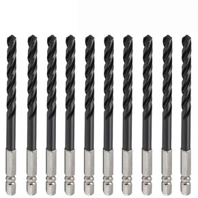 10PCS 3mm-6.5mm M35 HSSCO Cobalt Drill Bits 3 Flutes Twist Bit for Stainless Steel Quick Change (Size : 4mm 10pc) in Kuwait