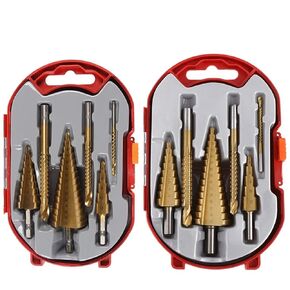 6 قطع منشار خطوة لقم الثقب مجموعة ثقب معدني لأعمال النجارة أداة أساسية مخروطية 4-12/4-20/4-32/3/6/8 مم (اللون: المجموعة C) in Kuwait