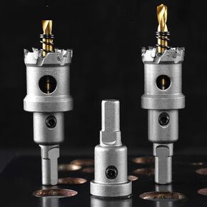 رأس مثقاب من الكربيد لقمة ثقب المنشار المعدني لحفر المعادن من سبائك الفولاذ المقاوم للصدأ 14-75 مم قطعة واحدة (اللون: 14 مم) in Kuwait