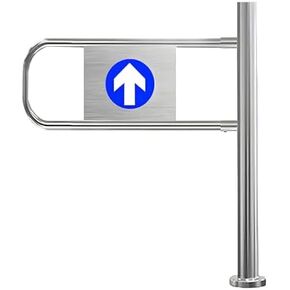 بوابة متأرجحة صناعية، بوابة دخول بإطار من الفولاذ المقاوم للصدأ للسوبر ماركت والمستودعات والمكتبات والمولات - تصميم عالمي، أرجوحة يمين، 70 × 100 سم in Kuwait