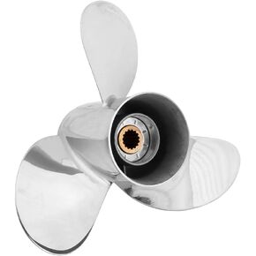 FYMP OEM 13 1/4 x 17 Upgrade Stainless Steel Outboard Boat Propeller for Yamaha Engines 60 70 75 80 85 90 100 115 HP, Reference Part No.688-45930-02-00,15 Spline Tooth,3 Blades,RH in Kuwait