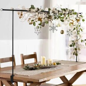 Over The Table Rod Stand with Clamps, Adjustable Iron Arch Frame for Wedding Birthday Party Decor, Black Balloon Standhome Decor in Kuwait