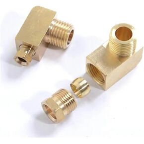 2 قطعة M4 M5 M6 M8 M10 متري 1/8 "1/4" BSPP ذكر x صالح أنبوب O.D 4/6/8/10 مللي متر تجهيزات أنابيب الكوع (صالح أنبوب O.D 4 مللي متر ، M8x1) in Kuwait
