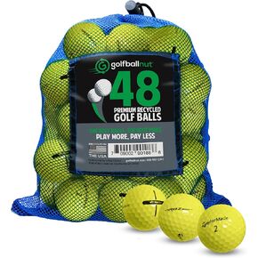 تستخدم وتُعاد تدويرها من أجل Taylormade Mix Mint 5A (أبيض وأصفر) (24 و48) تتضمن حقيبة شبكية لكرات الجولف in Kuwait