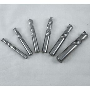 مجموعة لقم مثقاب من الكربيد الصلب 0.55 مم - 6.45 مم، لقمة فلوت لولبية للمعادن الصلبة المصنوعة من الفولاذ المقاوم للصدأ قطعة واحدة (الحجم: 1.65 × 38 مم 10 قطع) in Kuwait