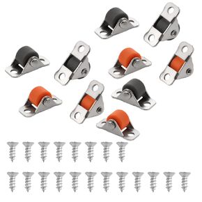 1/2 Inch Mini Fixed Caster Wheels, 10 Pack 0.5" Rubber Small Caster Wheels, with Screws Low Profile Single Direction Tiny Wheels for Furniture, Carts, Drawer, and DIY Projects, Storage Box, Planters in Kuwait