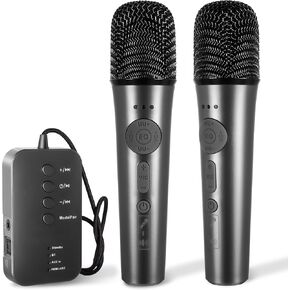 جهاز كاريوكي محمول OTIC AI، ميكروفونات كاريوكي متعددة الوظائف ومحول متعدد الاقتران، ميزة إزالة الصوت التلقائي/الغناء على طول؛ يدعم الغناء في المنزل/الخارج/السيارة للحفلات والتخييم والسفر in Kuwait