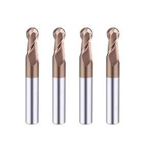 HRC55 Ball Nose End Mill Carbide Milling Cutter Router Bit for Metalworking CNC Lathe Tools Tungsten Steel Metal(R1.25xD4x50L) in Kuwait