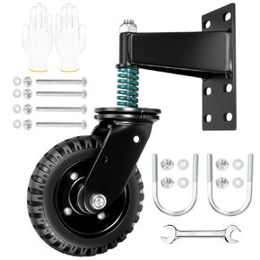 Gate Wheel 8-Inch Heavy Duty Fence Gate Wheels for Wooden Gate and Metal Tube Gate, 700lb Capacity, Spring-Loaded 360 Degree Rotation Gate Caster Kit Includes Screws and Screwdriver in Kuwait