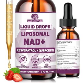 NAD+ Supplements for Men & Women, Extra Strength NMN Alternative Liposomal Nad⁺ Supplement with Resveratrol Quercetin for Cellular Energy & NAD+ Levels, Fast Absorption Liquid NAD Plus丨NON-GMO, 2Fl Oz in Kuwait