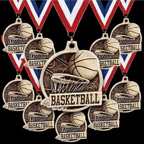 Crown Awards Basketball Medal Value Pack - 1 1/2" Gold Basketball Award Medals for Sports Teams, Leagues, & Competitions in Kuwait