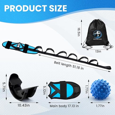 حزام تمتد Jiurun ، روك القدم ، مجموعة نقالة القدم وعجل ، مناسبة لتمديد الساقين والفخذين والعجول وأوتار الركبة ، حزام نقالة الساق ، كرة تدليك. in Kuwait