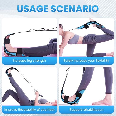 حزام تمتد Jiurun ، روك القدم ، مجموعة نقالة القدم وعجل ، مناسبة لتمديد الساقين والفخذين والعجول وأوتار الركبة ، حزام نقالة الساق ، كرة تدليك. in Kuwait