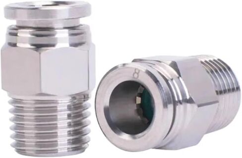 1 قطعة 304 الفولاذ المقاوم للصدأ تركيب خرطوم هوائي PC PL موصل أنبوب الهواء 1/8 1/4 3/8 1/2 تجهيزات أنابيب الإفراج السريع (PC ، 4MM_1/8 ") in Kuwait