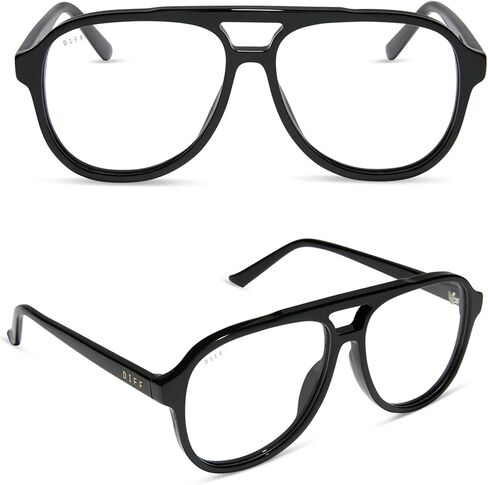 DIFF Tatum Reading Glasses | Blue Light Blocking Oversized Readers | Lightweight Aviator Designer Frames in Saudi Arabia