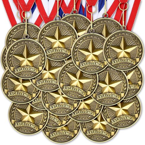 Ecally 30 Pcs 2'' Mathematics Award Medals with Neck Ribbons Math Excellence Trophy for Students Funny Winner Team Medals for Sports Competition Party Participation Gift Decoration in Saudi Arabia