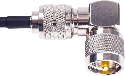 الزاوية اليمنى U H F PL259 ذكر التوصيل إلى SO239 أنثى جاك RF محوري محول النحاس موصل 1 قطعة in Kuwait