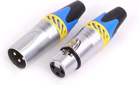 X L R موصل 3pin XLR ميكروفون M I C ذكر التوصيل أنثى جاك محول 6 الألوان المتاحة محطات الكابلات لحام 10 قطع (5xD1037-أخضر) in Kuwait