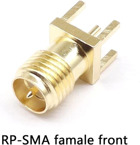 RP-SMA أنثى جاك ذكر محول القابس اللحيم حافة P C B مستقيم الزاوية اليمنى جبل RF النحاس موصل التوصيل المقبس 4 مللي متر تباعد 1 قطعة in Kuwait
