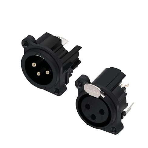 3 دبوس X L R لوحة جبل أنثى جاك ذكر التوصيل هيكل مستقيم مطلية بالذهب 3 أقطاب X L R مقبس ميكروفون M I C محطة 10 قطعة (C1006x10) in Kuwait