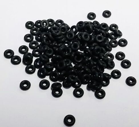100-Pack #006 Buna-N O-Rings 1/8 Inch ID x 1/4 Inch OD x 1/16 Inch Width 70A Durometer, Black Rubber Round in Saudi Arabia