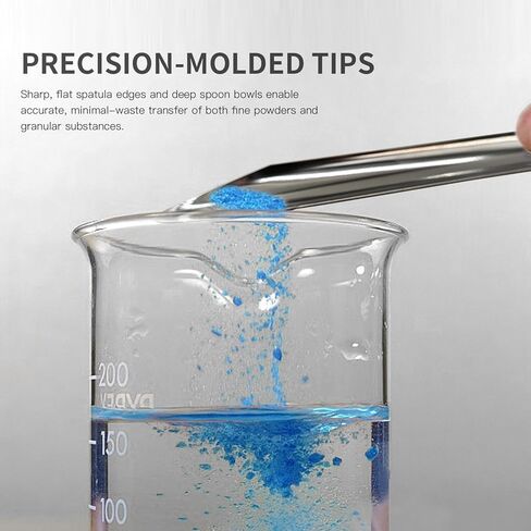 6 قطع مختبر ملعقة مجموعة مكشطة مزدوجة نهاية الفولاذ المقاوم للصدأ مختبر أخذ العينات ملعقة مايكرو مغرفة حبة مغرفة لمغرفة مساحيق العينة in Kuwait